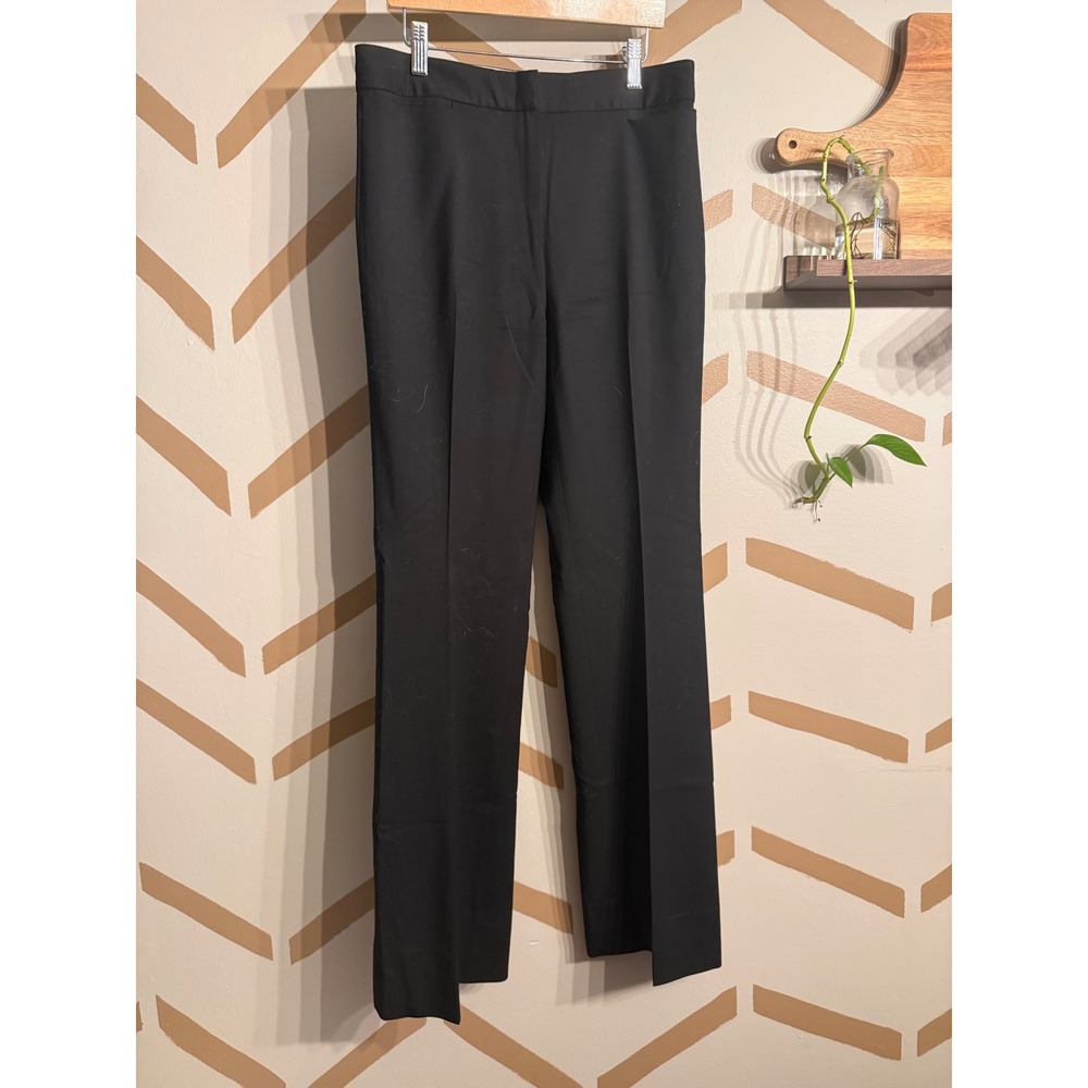 M.M.LaFleur Dress Pants Women 4‎ Black Wool Blend Straight Leg HNW1BLK